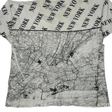 New York Tropics Single Stitch T-Shirt - XL White Cotton