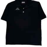 Kappa Polo Shirt - Medium Black Cotton