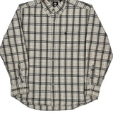 Timberland Checked Shirt - Large Gray Cotton