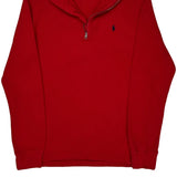 Polo By Ralph Lauren 1/4 Zip - Small Red Cotton