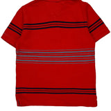 Age 4-5 Tommy Hilfiger Striped Polo Shirt - XS Red Cotton