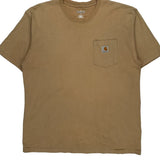 Carhartt T-Shirt - Large Brown Cotton