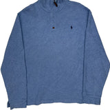 Polo By Ralph Lauren 1/4 Zip - 2XL Blue Cotton