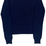 Ralph Lauren Sport Cable Knit Sweater - Large Navy Cotton