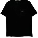 Responsibili-Tee Patagonia Graphic T-Shirt - Medium Black Cotton