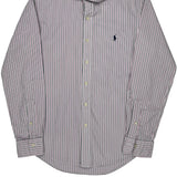 Polo By Ralph Lauren Striped Shirt - Medium White Cotton