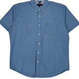 Tommy Hilfiger Short Sleeve Shirt - XL Blue Cotton