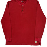 Carhartt Long Sleeve T-Shirt - XL Red Cotton