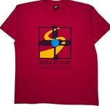 River Of Light Screen Stars Single Stitch T-Shirt - XL Red Cotton Blend