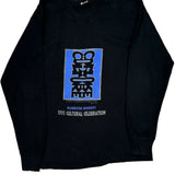 Fruit Of The Loom Single Stitch Long Sleeve T-Shirt - Large Black Cotton