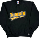 Made In USA Russell Athletic College Sweatshirt - Large Black Cotton