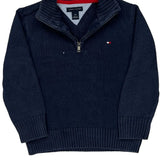 Age 4 Tommy Hilfiger 1/4 Zip - XS Navy Cotton