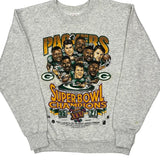 Green Bay Packers Delta Graphic Sweatshirt - Large Gray Cotton Blend