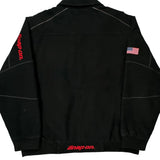 American Flag Patch Choko Snap On Jacket - XL Black Cotton
