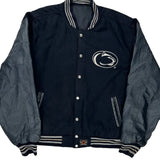 Penn State Jh Designs College Varsity Jacket - XL Navy Leather