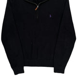 Polo By Ralph Lauren 1/4 Zip - Large Black Cotton