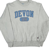 Reverse Weave Champion College Sweatshirt - Medium White Cotton
