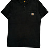 Carhartt Polo Shirt - Medium Black Cotton