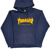 Thrasher Magazine Thrasher Graphic Hoodie - Medium Navy Cotton Blend