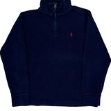 Polo By Ralph Lauren 1/4 Zip - Small Navy Cotton