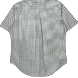 Polo By Ralph Lauren Checked Short Sleeve Shirt - Medium White Cotton