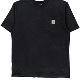 Carhartt T-Shirt - Medium Black Cotton