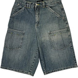 Sean John Cargo Denim Shorts - 28W 11L Light Wash Cotton