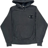 Reverse Weave Champion Spellout Hoodie - Small Black Cotton