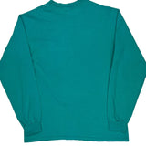 90S Blank Hanes Long Sleeve T-Shirt - XL Green Cotton