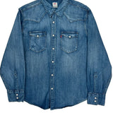 Levis Denim Shirt - Large Blue Denim