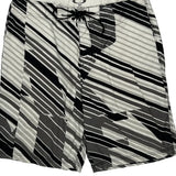 Oakley Striped Shorts - 38W 9L Black & White Polyester