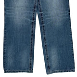 Faded Glory Contrast Stitch Jeans - 33W 32L Blue Cotton Blend