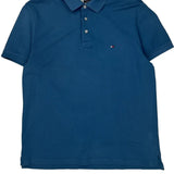 Tommy Hilfiger Slim Fit Polo Shirt - Large Blue Cotton