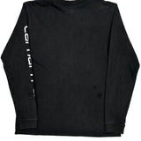Carhartt Spellout Long Sleeve T-Shirt - Medium Black Cotton