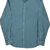 Armani Exchange Checked Shirt - Medium Blue Cotton