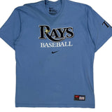 Rays Baseball Nike Graphic T-Shirt - Large Blue Cotton