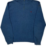 Polo By Ralph Lauren 1/4 Zip - 2XL Blue Cotton