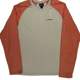 Patagonia Graphic Long Sleeve T-Shirt - Large Beige Cotton