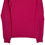 Ralph Lauren Sport Cable Knit Sweater - Large Pink Cotton