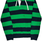 Rugby Polo By Ralph Lauren Striped Hoodie - Large Green Cotton