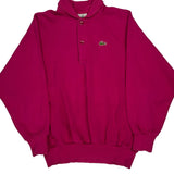 Lacoste 1/4 Zip - Medium Red Cotton