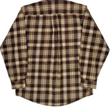 Carhartt Checked Flannel Shirt - Large Beige Cotton