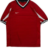 Team Nike Striped Soccer Jersey - XL Red Polyester