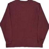 Carhartt Long Sleeve T-Shirt - XL Burgundy Cotton