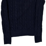 Polo By Ralph Lauren Cable Knit Sweater - Small Navy Cotton
