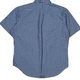 Ralph Lauren Checked Short Sleeve Shirt - Large Blue Cotton
