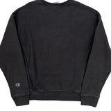 Reverse Weave Champion Spellout Sweatshirt - Medium Black Cotton