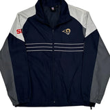 Rams Reebok Nfl Windbreaker - Large Gray Polyester