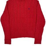 Polo By Ralph Lauren Cable Knit Sweater - 2XL Red Cotton