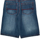 Southpole Contrast Stitch Denim Shorts - 38W 11L Blue Cotton